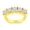 14K Yellow Gold Over Sterling Silver 2.0ctw Diamond 5 Stone Ring (J-K
Color, I1-I2 Clarity)