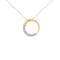 14K Yellow Gold 1/4ctw Graduating Diamond Open Circle Hoop Pendant
w\chain(J-K Color, I1-I2 Clarity)