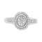 0.33ctw Round Diamond Braided Halo Sterling Silver Ring