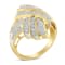 10K Yellow Gold Over Sterling Silver 1.0ctw Mixed Diamond Channel Ring
(I-J Color, I2-I3 Clarity)