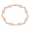 1.00ctw Diamond Infinity Loop and Swirl 10K Rose Gold Tennis Bracelet
