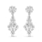 18K White Gold 9 1/2 Cttw Diamond Cluster Drop Dangle Earrings (F-G
Color, VS1-VS2 Clarity)