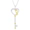10K Two-Tone Gold Over Sterling Silver 1/10ctw Diamond Key to My Heart
Pendant w\chain(H-I, I1-I2)