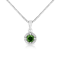 Sterling Silver 1/5ctw Green Diamond Solitaire 18" Pendant w\chain
(Green Color, I1-I2 Clarity)