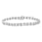 Sterling Silver .25ctw Miracle Set Diamond Sleek and Open "V"Bracelet