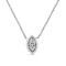 0.10ctw Marquise Diamond Miracle-Set Solitaire 10K White Gold Necklace