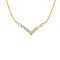 10K Two-tone Gold 1/2ctw Princess Cut Diamond “V” Shape Necklace (H-I
Color, SI2-I1 Clarity)