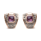 18K Rose Gold Cushion Amethyst with Brown and White Diamonds Cluster
Geometrical Statement Earrings