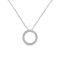 1/4ctw Round-Cut Diamond Open Circle Halo Sterling Silver Pendant
Necklace with 18" Chain