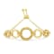 10K Yellow Gold Over Sterling Silver Diamond Accent Graduated Infinity
Open Circle Adjustable Bolo