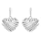 Sterling Silver Heart Diamond Accent Puff Earrings (I-J, I1-I2)