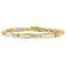 14K Yellow Gold 3.0ctw Princess and Baguette Cut Diamond Beaded Bracelet