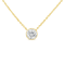 10K Yellow Gold 3/10ct Round Diamond Modern Bezel-Set Solitaire Necklace
(H-I Color, SI2-I1 Clarity)