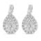 0.75ctw Round Cut Diamond 10K White Gold Earrings