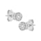 Sterling Silver 1/3 cttw Lab Grown Diamond Floral Cluster Stud Earring
(F-G Color, VS2-SI1 Clarity)