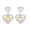 0.50ctw Round Cut Diamond 14K Two-tone Gold Earrings