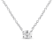 0.20ctw Oval Diamond Solitaire 14K White Gold Necklace