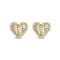 14K Yellow Gold Over Sterling Silver 1/2 Cttw Mixed Diamond Composite
Heart Shaped Stud Earring