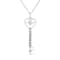 .925 Sterling Silver Pave and Bezel-Set Diamond Accent Key 18"
Heart and Lock Pendant Necklace