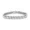 14K White Gold 5.0ctw Princess Cut Diamond 7" Invisible Set Wavy
S-Link Tennis Bracelet