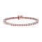 10K Rose Gold Over Sterling Silver 1.0 Ctw Round-Cut Diamond Tennis Bracelet