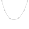 14K White Gold 1.00ctw Bezel Set Round Diamond Marquise Shaped Milgrain
Station Collar Necklace