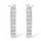 Sterling-Silver Diamond Accent Channel Set Style Hoop Earring