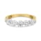 14K Two-tone Gold 1 1/2ctw Round-Cut Diamond 5 Stone Ring Band (H-I
Color, SI2-I1 Clarity)