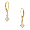 14K Yellow Gold Over Sterling Silver Diamond Dangle Earrings 1/3ctw