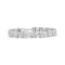 Sterling Silver .50ctw Diamond 7 Stone Floral Cluster Link Bracelet