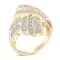10K Yellow Gold Diamond Bypass Cocktail Ring (1 1/5ctw, I-J Color, I2-I3 Clarity)
