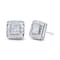 1.00ctw Brilliant & Princess Cut Diamond Square Halo 14K White Gold
Stud Earrings