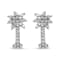 14K White Gold 1/4 Cttw Diamond Palm Tree Push Back Stud Earrings (K-L
Color, I1-I2 Clarity)