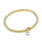 Yellow Gold-Plated Sterling Silver 2ct TDW Diamond Heart Charm Bracelet
(I-J, I3-Promo) - 7"
