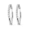 14K White Gold 3.00 Cttw Lab Grown Diamond Inside Out Hoop Earrings (F-G
Color, VS1-VS2 Clarity)