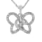Sterling Silver 1/4ctw Prong-Set Diamond Butterfly 18" Pendant
w\chain(H-I Color, I1-I2 Clarity)