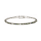 18K White Gold Multi-Colored Gemstone and Diamonds Tennis Bracelet