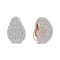 18K Rose Gold Micro Pave Diamond Sculptural Design Omega Clip Statement Earrings