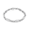 14K White Gold 2.0ctw Channel-Set Alternating Baguette and Princess-Cut
Diamond Link Bracelet