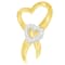 10K Two-Tone Gold 1/10 cttw Diamond Heart Pendant Necklace (H-I, I1-I2)