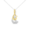 10K Two-Tone Espira 1/10ctw Round Diamond Spiral 18" Pendant
w\chain(J-K Color, I2-I3 Clarity)