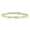 14K Yellow Gold 3.0ctw Round and Baguette Cut Winding Love Diamond Bracelet
