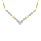 14K Two-tone Gold 2.0ctw Diamond Flared and X-Station V Shaped Necklace
(H-I Color, SI2-I1 Clarity)