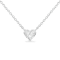 14k White Gold 1/4ctw Lab Grown Heart Shape Diamond Solitaire Necklace
(E-F Color, SI1-SI2 Clarity)