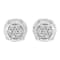 .925 Sterling Silver 1/3 cttw Round-cut Diamond Floral Stud Earring (I-J
Clarity, I3 Color)