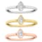 14K Gold Over Sterling Silver 1/6ctw Diamond Stackable Promise Ring Set
(J-K Color, I1-I2 Clarity)