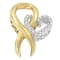 10K Yellow Gold Over Sterling Silver 1/10ctw Diamond Heart Pendant
w\chain(H-I, I1-I2)