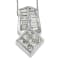 14K White Gold 1 1/2ctw Princess and Baguette Cut Diamond Multi-shape
Pendant Necklace