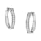10K White Gold Diamond Hoop Earring 1.0ctw