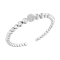 Sterling Silver 1/6 Carat TDW Diamond Ball Bead Bangle Bracelet (I-J,
I2-I3) - 7"